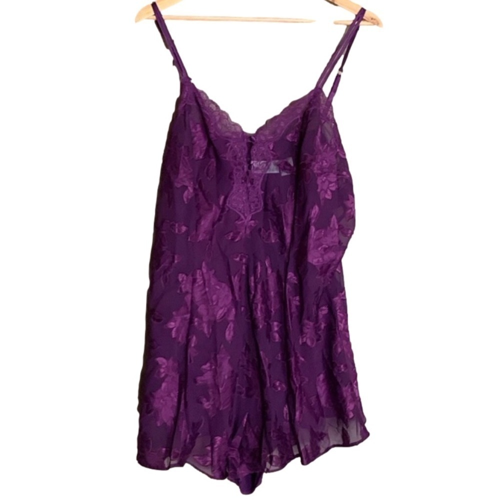 Vintage Solange burgundy teddy lingerie Size 18 / 20